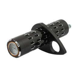 Billet oil cooler, with temperature gauge. Black Many stock & custom applications