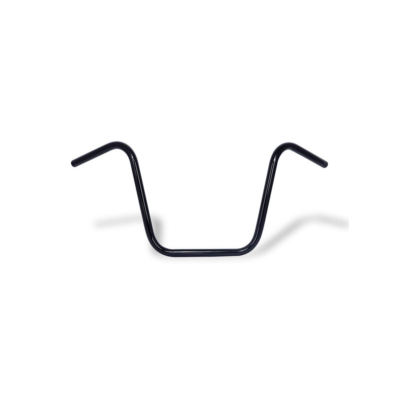 Apehanger handlebar, 14" rise,1" black Pre-81 H-D with 1" I.D. risers