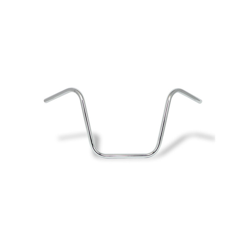 Apehanger handlebar, 14" rise, 1" chrome Pre-81 H-D with 1" I.D. risers