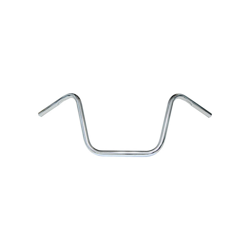 Apehanger handlebar, 12" rise, 1" chrome 82-22 H-D (excl. 08-22 e-throttle) with 1" I.D. risers (NU)