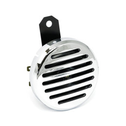 4" custom horn. 12-Volt. Wide horizontal slotted. Chrome 