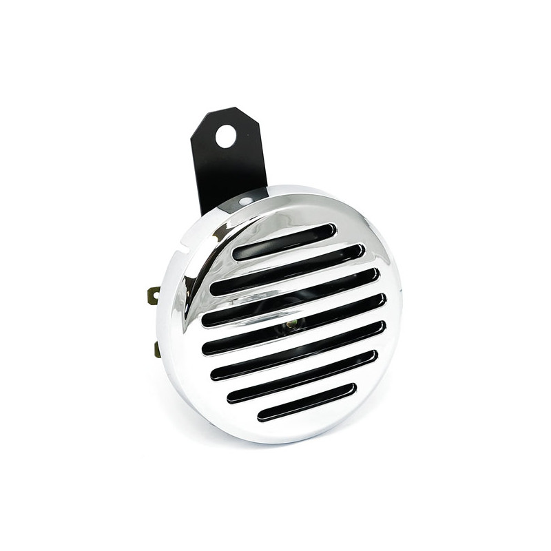 4 calowy niestandardowy klakson. 12-Volt. Szeroki poziomy otwór. Chrom