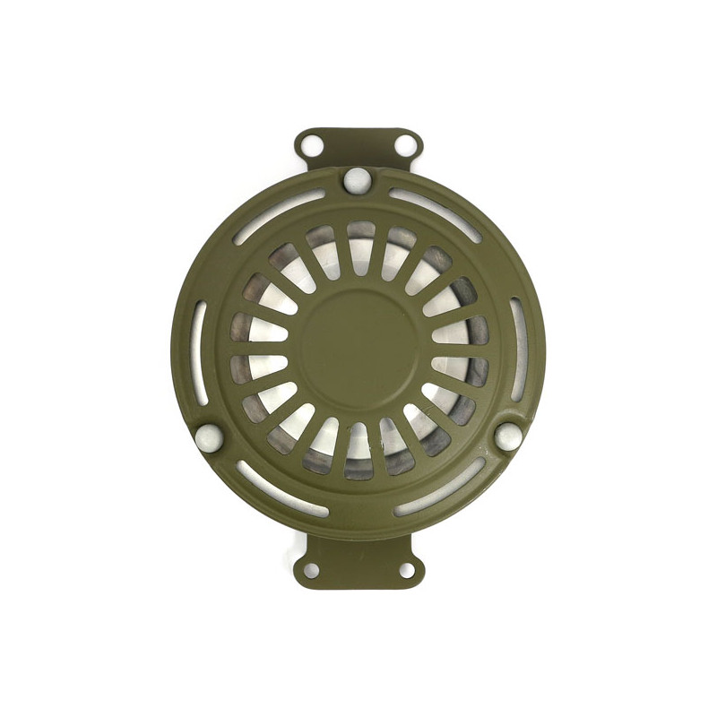 Reprodukcja klaksonu 5-1/2" Springer. Pomalowany. 6-voltowy model militarny z silnikiem 45" Flathead