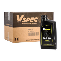 Vspec, SAE 20W fork oil. 1 liter. Most H-D models