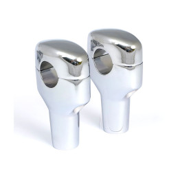 Wysoki zestaw podnoszenia o średnicy 1 1/4". Wysokość 3-1/2", chrom. Pasuje do większości motocykli H-D z kierownicami o średnic