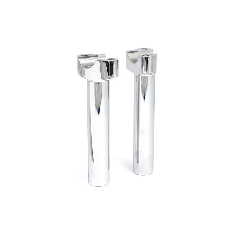 Wysokie proste podwyższenia z aluminium kute, 6-1/2" wysokość. Chrom