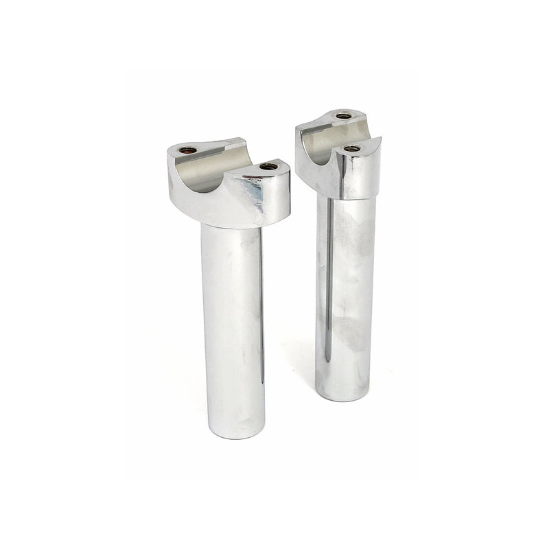 Podwyższenia z litego aluminium proste, 5-1/2" podwyżki. Chrom