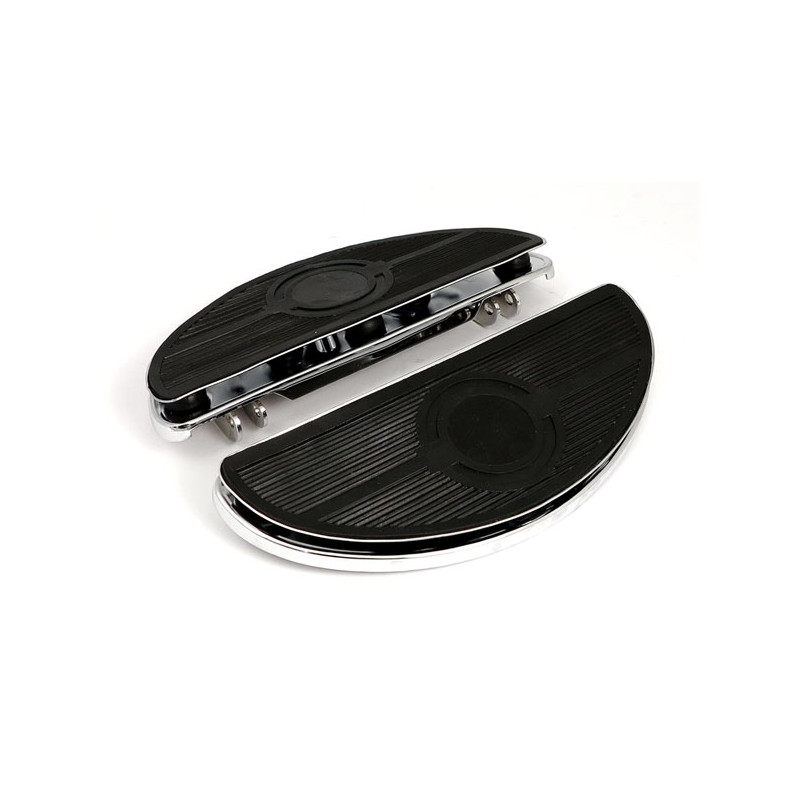 Owalne podnóżki w stylu wczesnym. Z tłumikami. Chromowane 86-17 (tylko dla modelu i rocznika) FL Softail 12-16 (tylko dla modelu