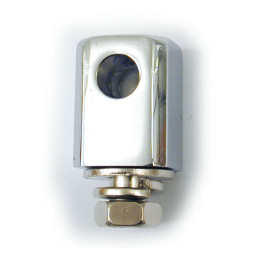 Bates style headlamp mount block. Chrome Universal