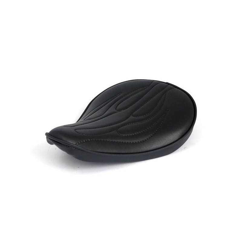 Fitzz, custom solo seat. Black Flame. Small. 4cm thick UNIVERSAL