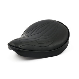 Fitzz, custom solo seat. Black Flame. Small. 6cm thick UNIVERSAL