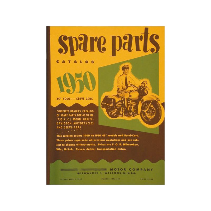 PARTS CATALOG - 40-50 45CI & SERVI-CAR 1940-1950 45" SV & SERVI-CAR
