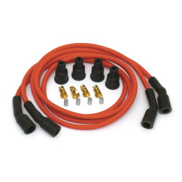 Dynatek, juego de cables de bujía de 7 mm. Rojo