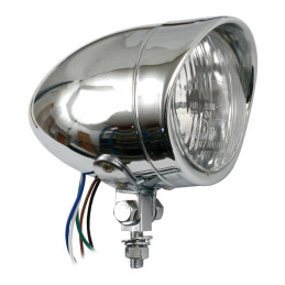 Farola H4 Long Bullet 4" con visor y cromo