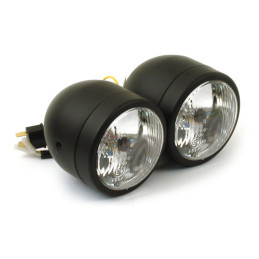 Asamblare far H4 dual 4". Negru