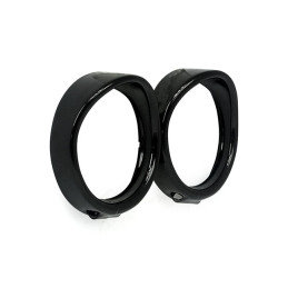 Recessed trim rings with visor. Turn signals. Gloss black Front & rear on: 14-22(NU)FLHR 98-19(NU)FLHRC 88-13(NU)Touring (excl. 