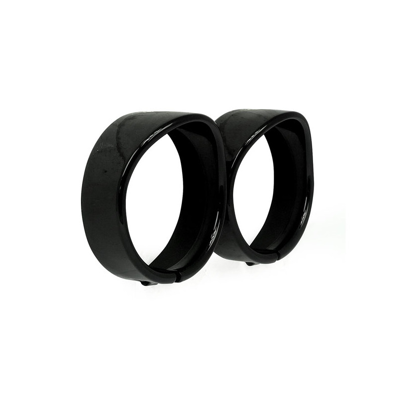 Obrzeża wtopione z daszkiem. Reflektor. Matowa czarna lampa 62-23 H-D z zestawem do lampy mijania