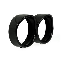 Recessed trim rings with visor. Spotlamp. Gloss black 62-23 H-D with passing lamp kit