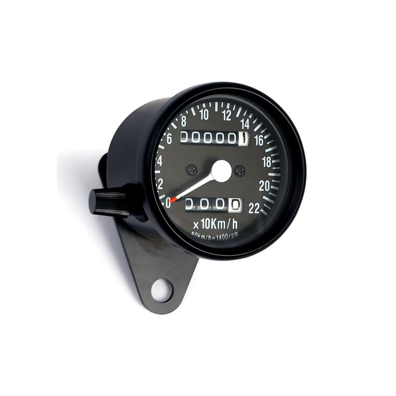 Mini speedo, 2:1 kmh. with tripmeter black Most models with front wheel drive Some early models with transmission drive