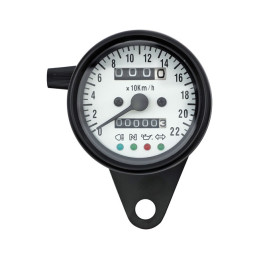 LED mini rýchlomer 2:1 km/h čierny s bielym čelom