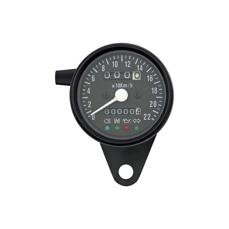 Vitezometru mini LED 2:1 km/h, negru, față neagră