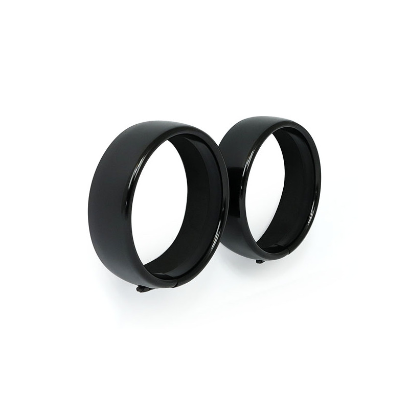 Recessed trim rings. Spotlamp. Gloss black 62-23 H-D with passing lamp kit