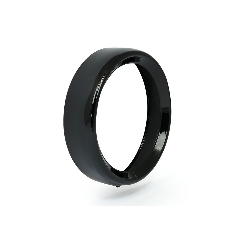 Recessed trim ring. 7" headlamp. Gloss black 12-16(NU)Dyna FLD 94-22(NU)FLHR 83-13(NU)Touring (excl. FLT & FLTR with dual headla