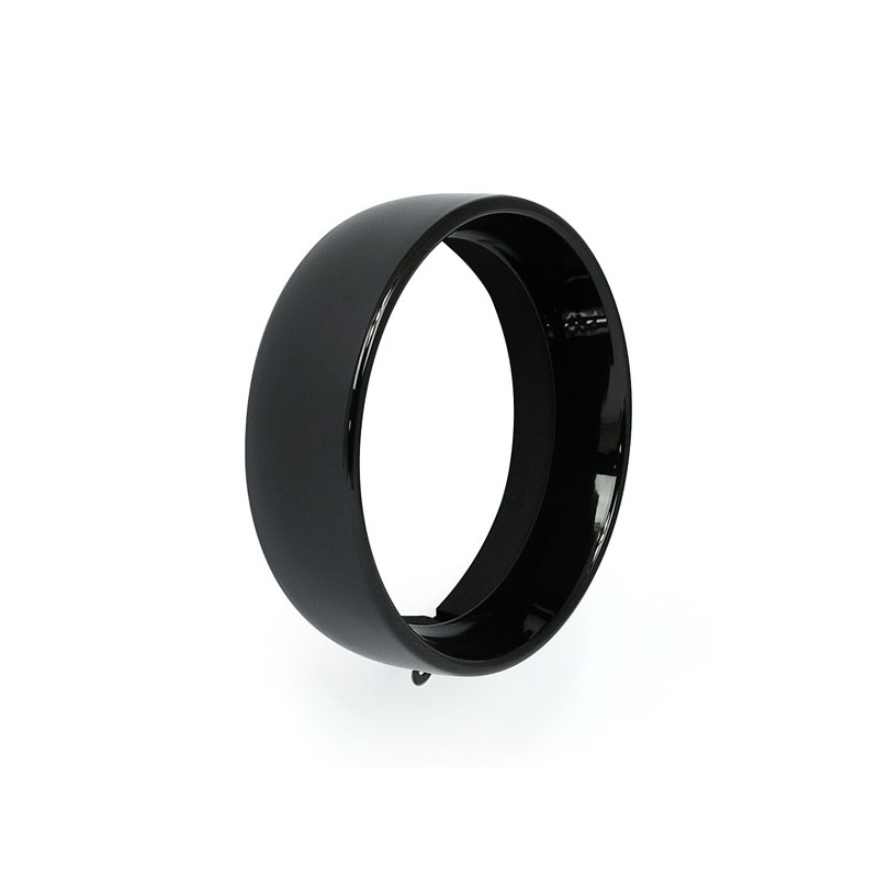 Recessed trim ring. 5-3/4" headlamp. Gloss black 97-03 FLSTS 05-07 FLSTSC 16-17 FXSE 07-10 FXSTC 00-07 FXSTD 93-06 FXSTS 95-97 F