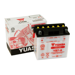Yuasa, Yumicron 12V lead-acid battery YB7-A. 7Ah 70-78 XL 71-78 FX. Kickstart models (NU) Suzuki: 76-77 GT500 Titan 500cc 68-75 