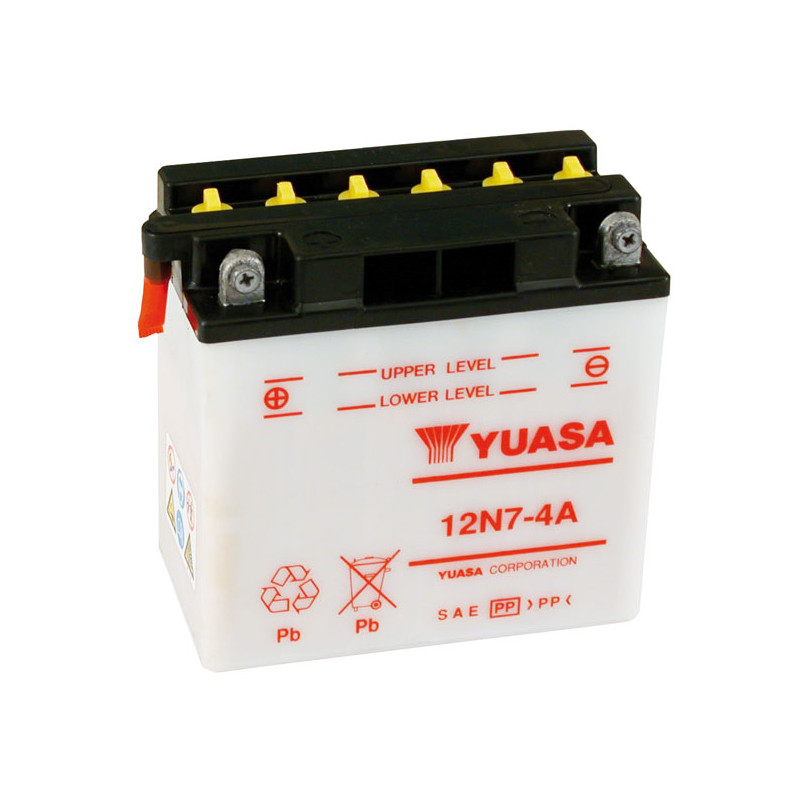 Akumulator ołowiowy 12V Yuasa. 7Ah 70-78 XL 71-78 FX. Modele ze spustem nożnym (tylko dla modelu i rocznika)