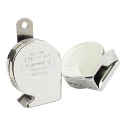 Sada mini turbínových klaksonů 12 Volt. Chromová