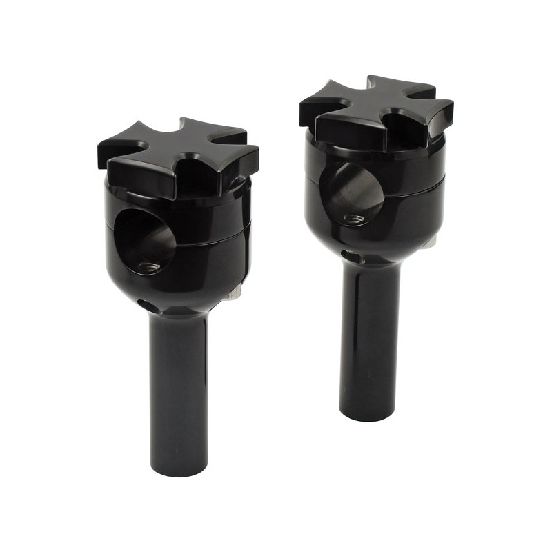 FLAT MALTESE RISER, 4" BLACK 73-02 B.T. TC/B XL (EXCL. FLT)