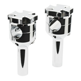 FLAT MALTESE RISER, 4" CHROME 73-02 B.T. TC/B XL (EXCL. FLT)