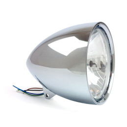Smoothie 7" headlamp without visor. Chrome 