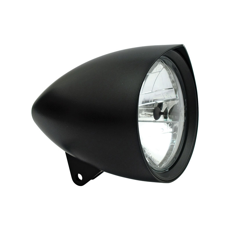Lampa przednia Smoothie 5-3/4" z daszkiem osłonowym. Czarna