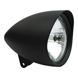 Far 5-3/4" cu vizor rotund. Negru