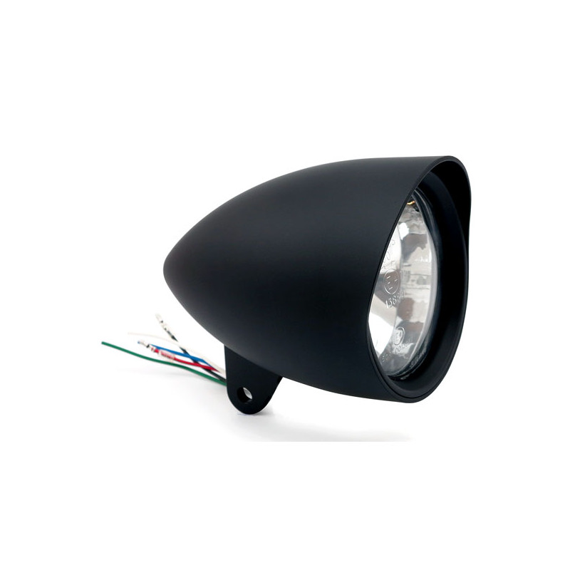 Smoothie 4-1/2" headlamp with round visor. Black 