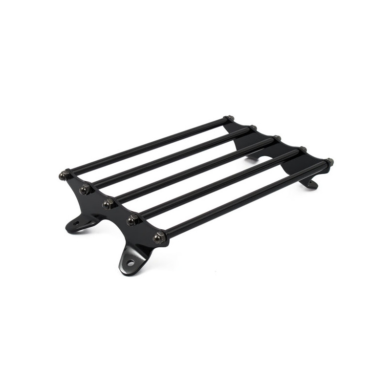 Early style luggage rack. Black 41-57 B.T. (NU) Most bikes with solo seats in custom applications