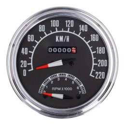 Prędkościomierz/tachometr FL, 73-84 twarz, czarny. 2:1 KMH