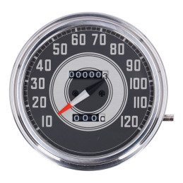 FL rychloměr 41-45, stříbrná/černá, 1:1 MPH