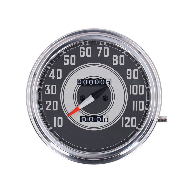 Wskaźnik prędkości FL, tarcza 41-45, srebrna/czarna. 1:1 MPH