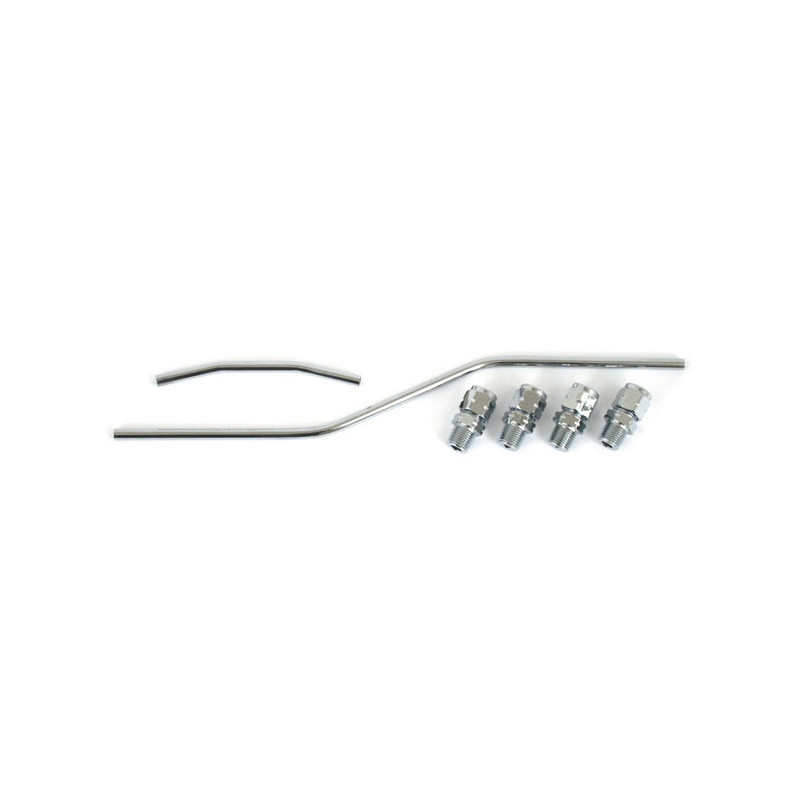 Shovel rocker box oil line kit. Chrome 66-84 Shovelhead (NU)