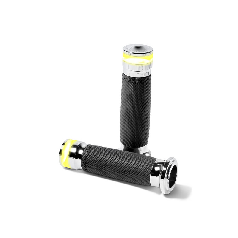 Chromowane uchwyty do kierunkowskazów PM, Contour Vision LED. 08-23 H-D z e-throttle (z wyłączeniem 2023 FLHXSE 18-23 FLTRXSE Pa