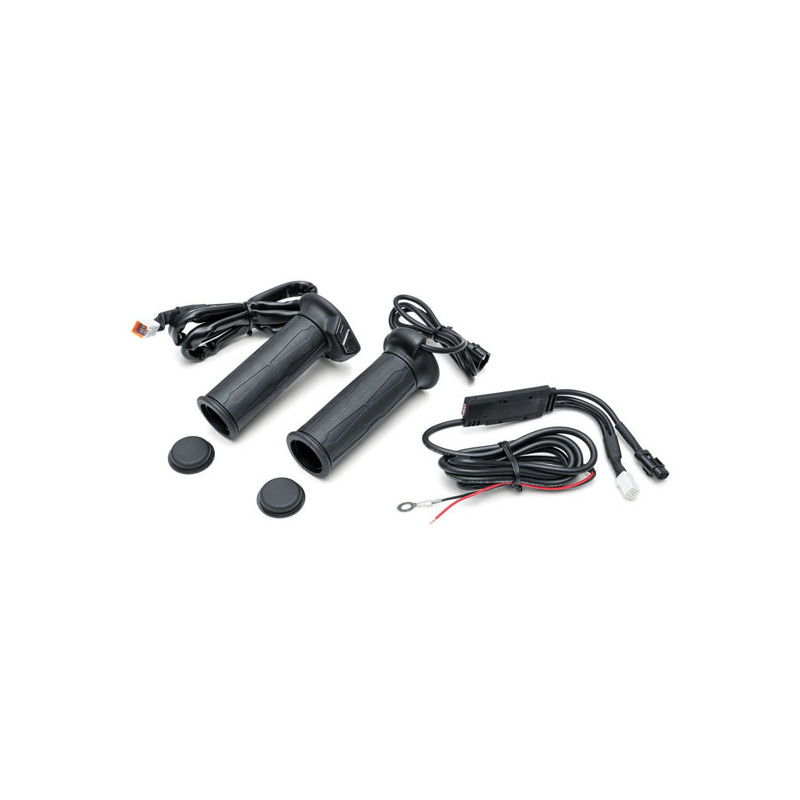 Kuryakyn, Koso Apollo heated grips. Black 7/8" (22mm) diameter handlebars (excl. e-throttle)