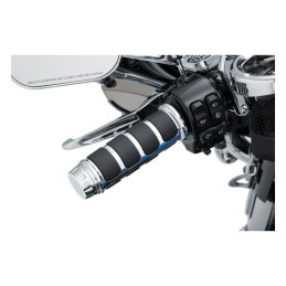 Kuryakyn, ISO grip covers for OEM heated grips. Chrome 08-23 H-D with e-throttle (excl. 2023 FLHXSE 18-21 FLTRXSE RA Pan America
