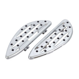 Arlen Ness, M8 Softail Deep Cut rider floorboards. Chrome 18-24 FL Softail with rider floorboards