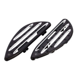 Arlen Ness, M8 Softail Deep Cut rider floorboards. Black 18-24 FL Softail with rider floorboards