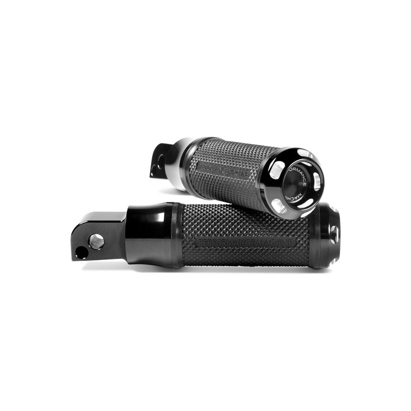 Performance Machine, Apex passenger footpegs. Black CC 18-23 Softail with foot pegs (passenger)