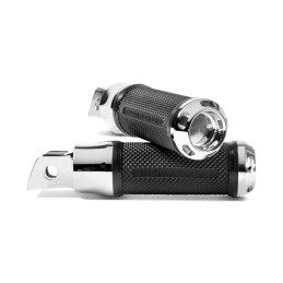 Performance Machine, Apex rider footpegs. Chrome 18-23 Softail with foot pegs (rider)