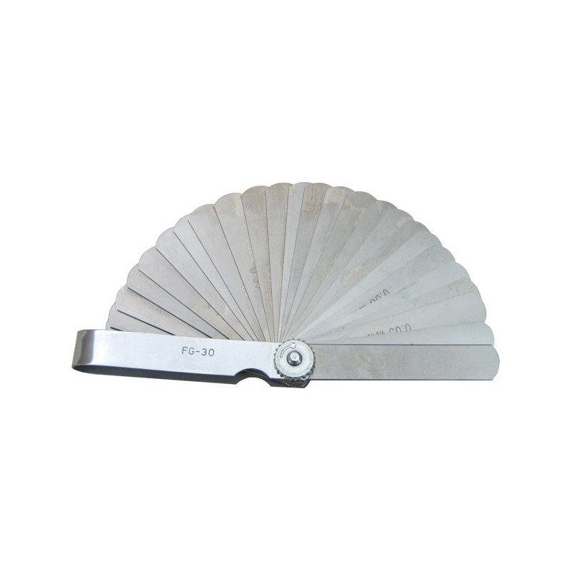 Lang Tools, 25 blade feeler gauge blade set. Metric sizes 